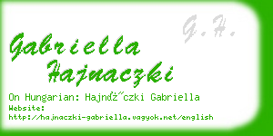 gabriella hajnaczki business card